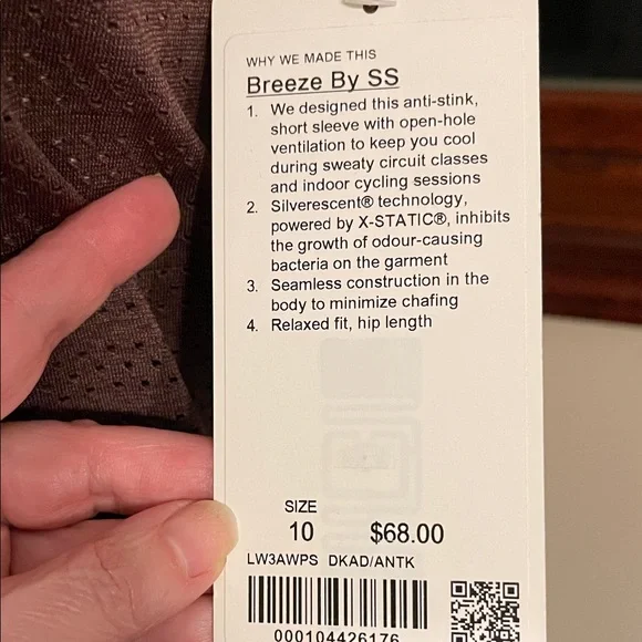 Brand new with tags lululemon athletica Maroon Short Sleeve Tee - Picture 7 of 9